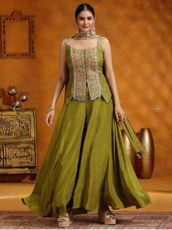 16 DESIGN BY ASLIWHOLESALE DESIGNER PURE CHINNON EMBROIDERY DRESSES-00287