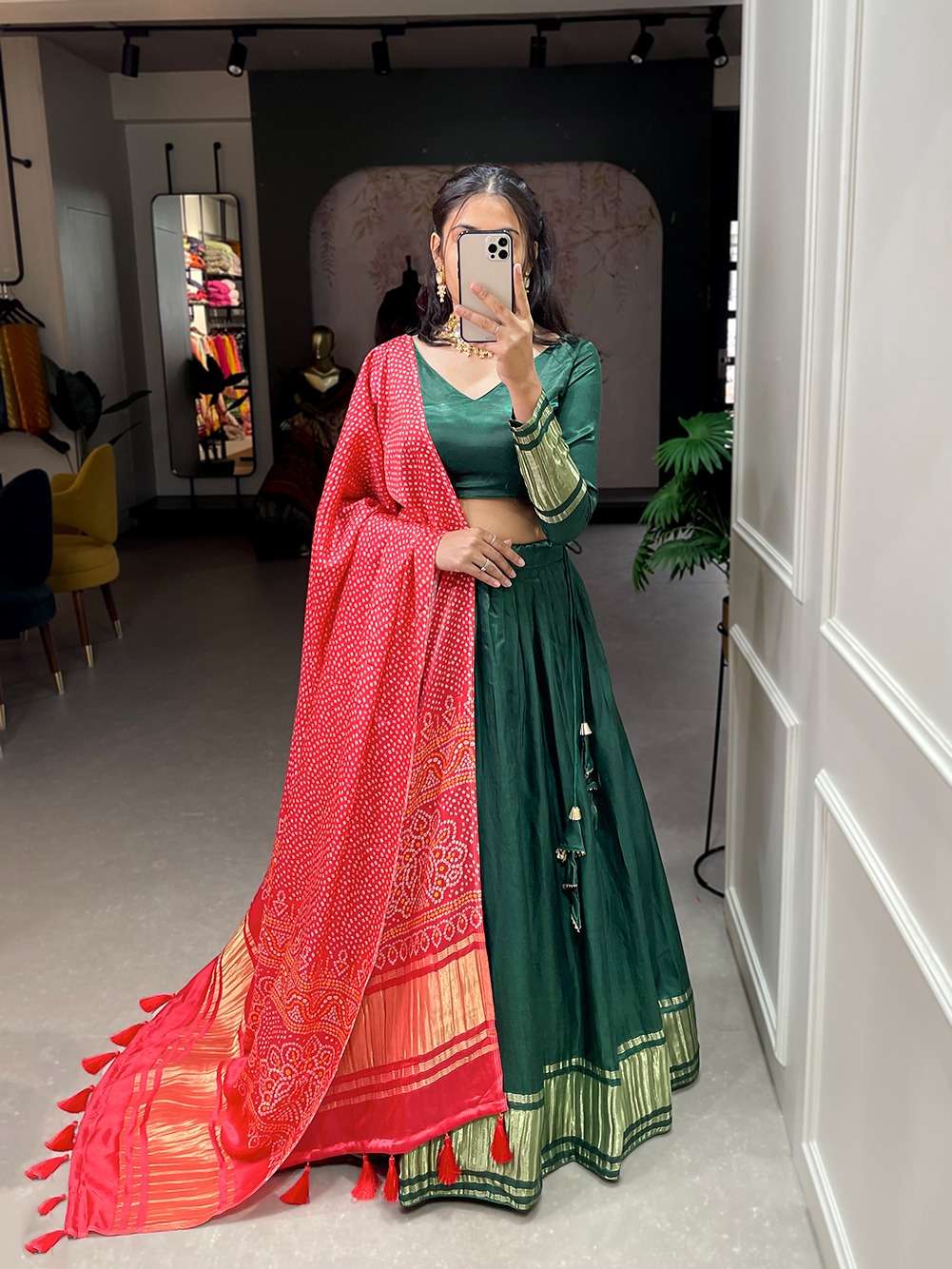 1635 COLOUR BY ASLIWHOLESALE DESIGNER PURE GAJI SILK LEHENGAS-00195