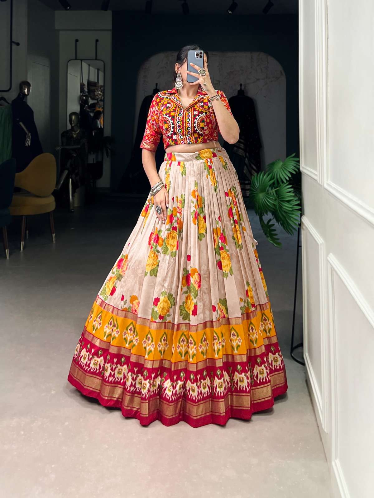 1741 COLOUR BY ASLIWHOLESALE DESIGNER PURE TUSSAR SILK LEHENGAS-00195