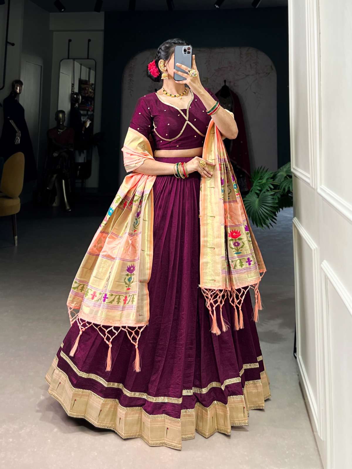 2016 COLOUR NX BY ASLIWHOELSALE DESIGNER PURE VICHITRA SILK LEHENGA-00195