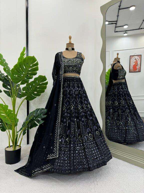 283 HIT COLOUR BY ASLIWHOLESALE DESIGNER PURE FAUX GEORGETTE LEHENGAS-00246