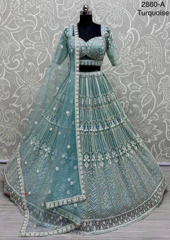 2860 HIT COLOUR BY ASLIWHOLESALE DESIGNER PURE NET EMBROIDERY LEHENGAS-00130