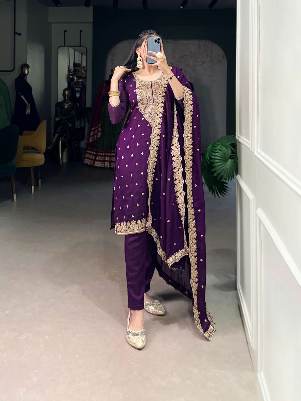 3035 COLOUR BY ASLIWHOLESALE DESIGNER PURE VICHITRA SILK DRESS-00195