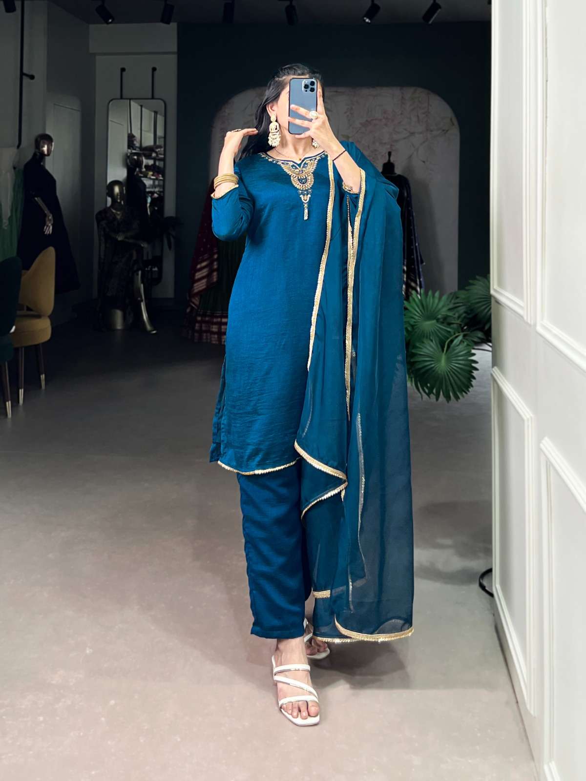 3043 COLOUR BY ASLIWHOLESALE DESIGNER PURE VICHITRA SILK DRESS-00195