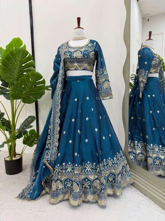 355 HIT COLOUR BY ASLIWHOLESALE DESIGNER PURE FANCY JIMMY CHOO LEHENGAS-00246