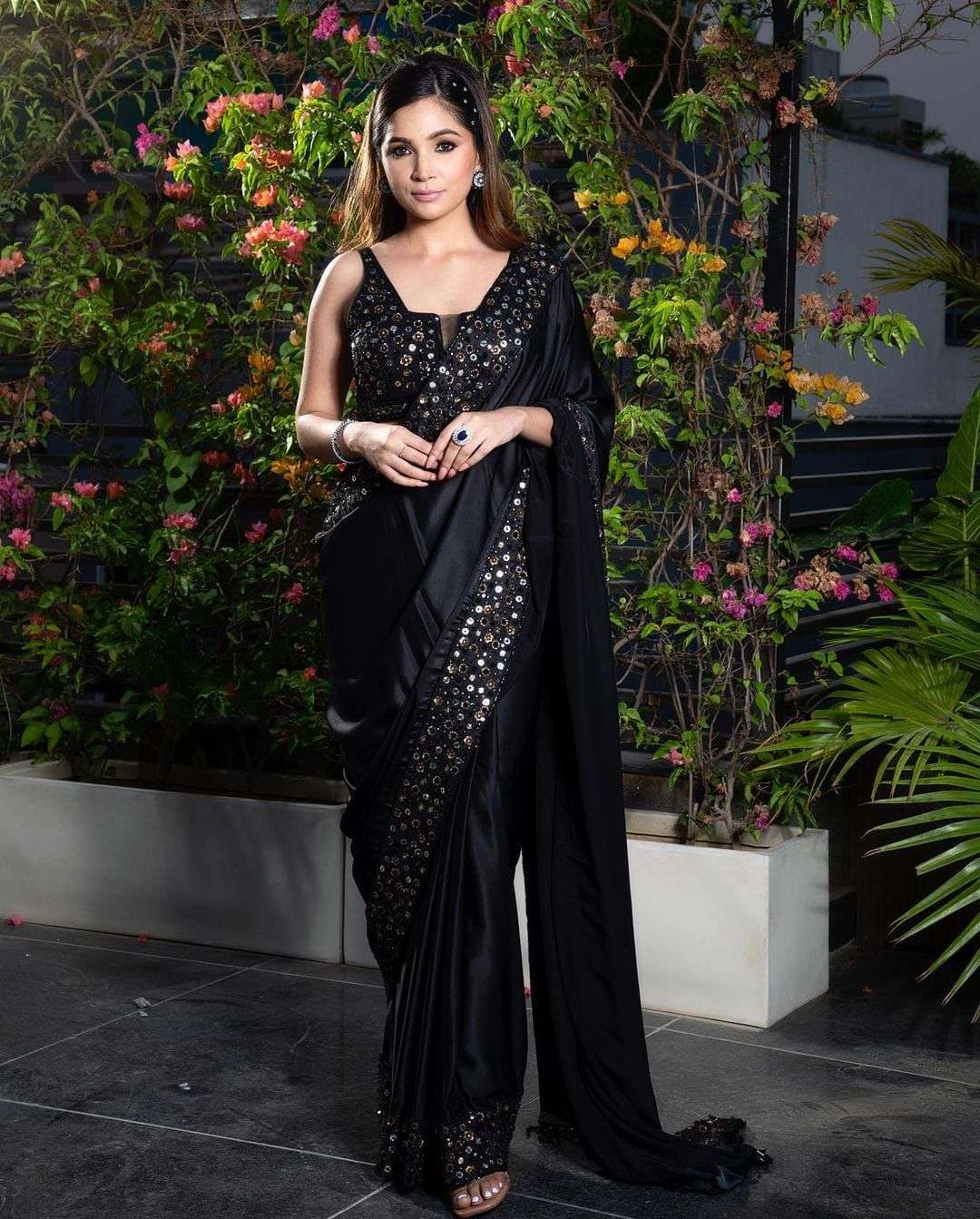459 COLOUR BY ASLIWHOLESALE DESIGNER PURE HEAVY GEORGETTE EMBROIDERY SAREES-00285