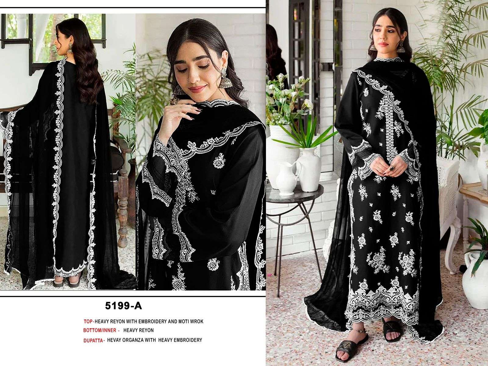 5199 COLOUR BY ASLIWHOLESALE DESIGNER PURE RAYON COTTON PAKISTANI DRESSES-00062