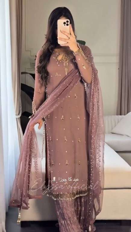 5264 HIT COLOUR BY ASLIWHOLESALE DESIGNER PURE FAUX GEORGETTE EMBROIDERY DRESSES-00262