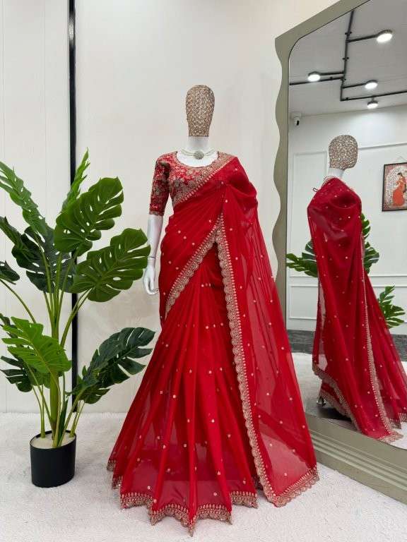 536 HIT COLOUR BY ASLIWHOLESALE DESIGNER PURE SILK EMBROIDERY SAREES-00241