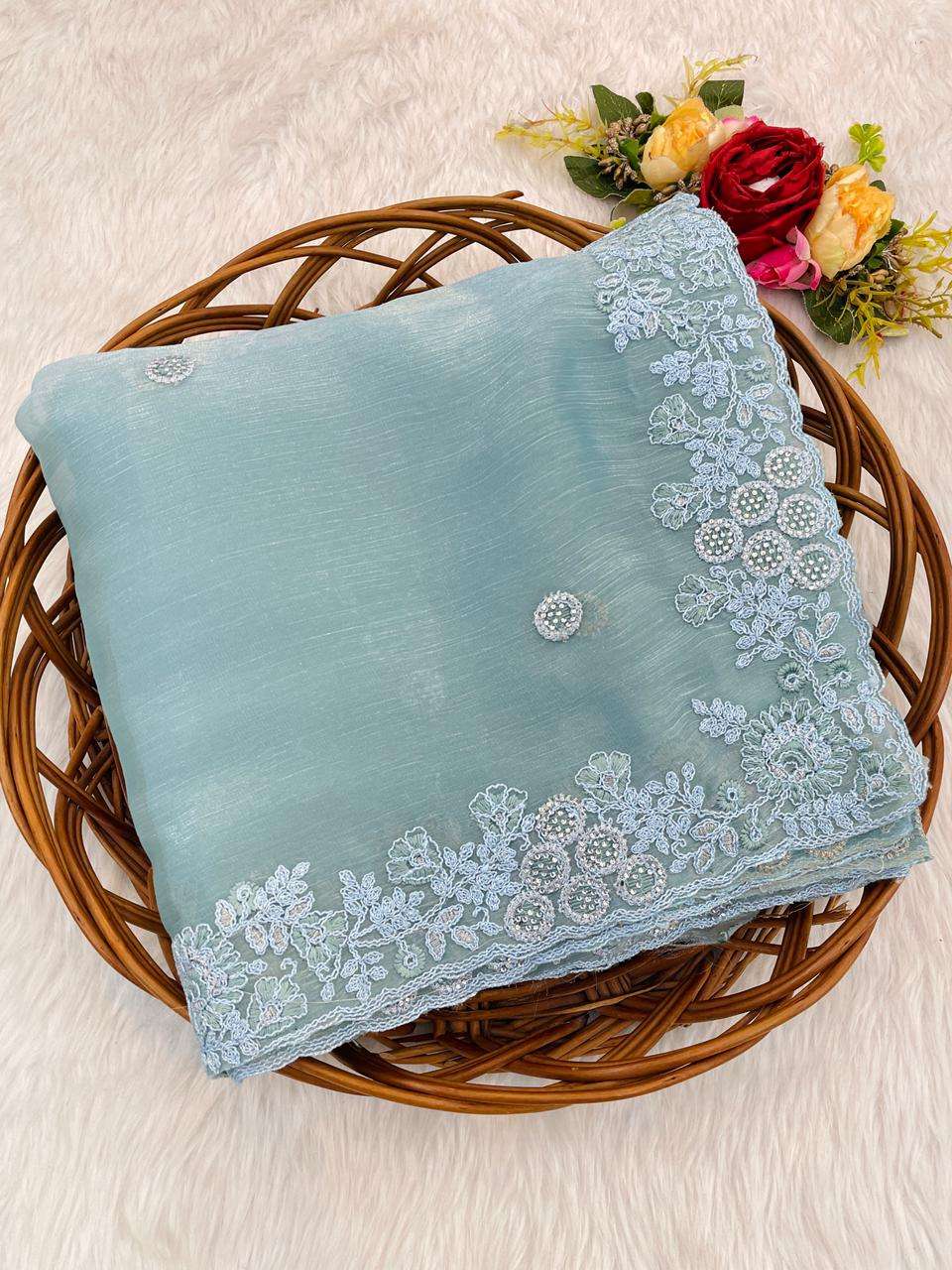 547 COLOUR BY ASLIWHOLESALE DESIGNER PURE FANCY JIMMY CHOO SAREES-00285