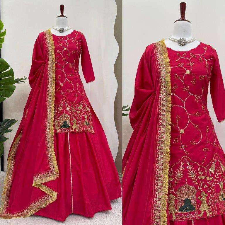 5865 HIT COLOUR BY ASLIWHOLESALE DESIGNER PURE CREPE SILK EMBROIDERY DRESSES-00242