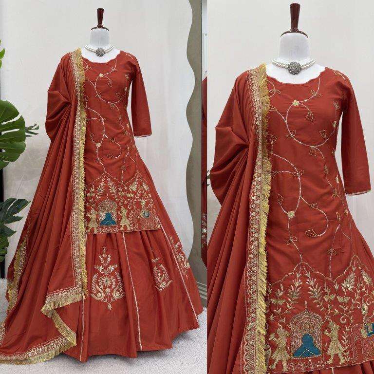 5866 HIT COLOUR BY ASLIWHOLESALE DESIGNER PURE CREPE SILK EMBROIDERY DRESSES-00242