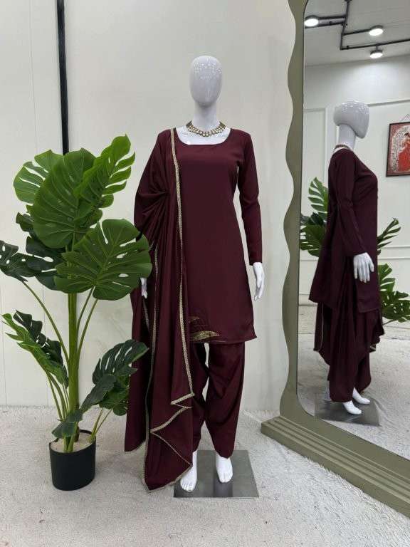 5871 HIT COLOUR BY ASLIWHOLESALE DESIGNER PURE CREPE EMBROIDERY DRESSES-00242