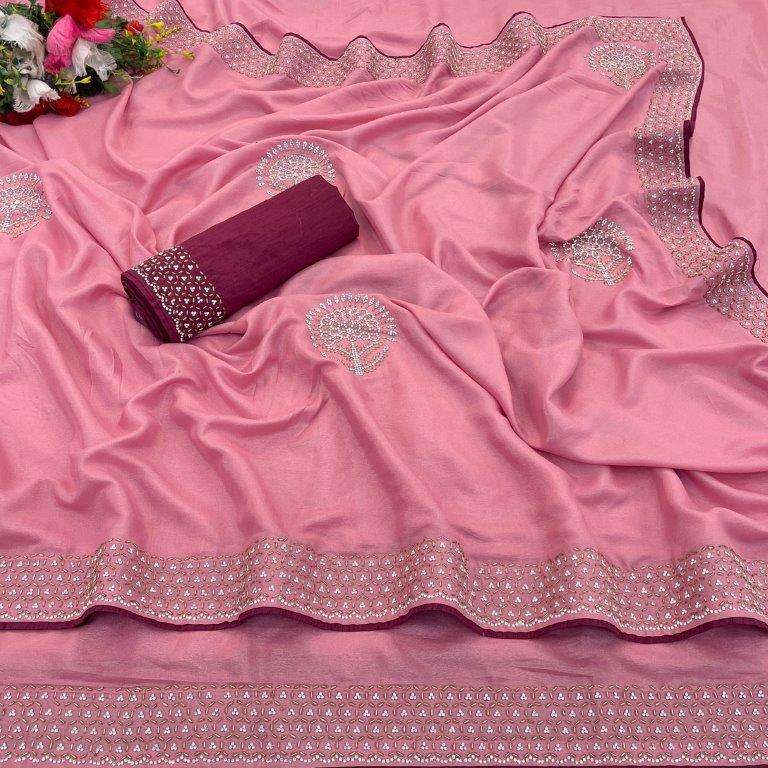 707 COLOUR BY ASLIWHOLESALE DESIGNER PURE GEORGETTE EMBROIDERY SAREES-00285
