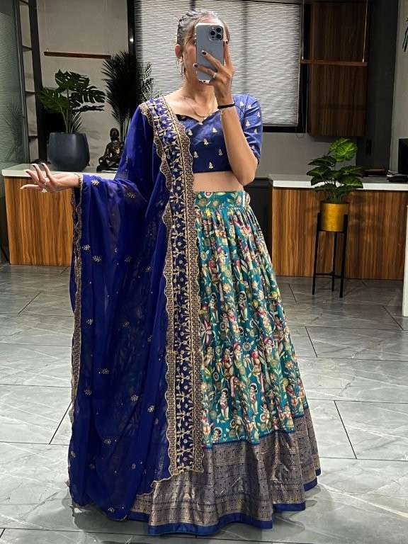 7080 COLOUR BY ASLIWHOLESALE DESIGNER PURE DOLA SILK LEHENGAS-00135