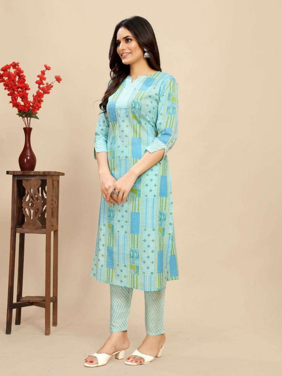 714 HIT COLOUR BY ASLIWHOLESALE DESIGNER PURE COTTON PRINTED KURTIS-00227
