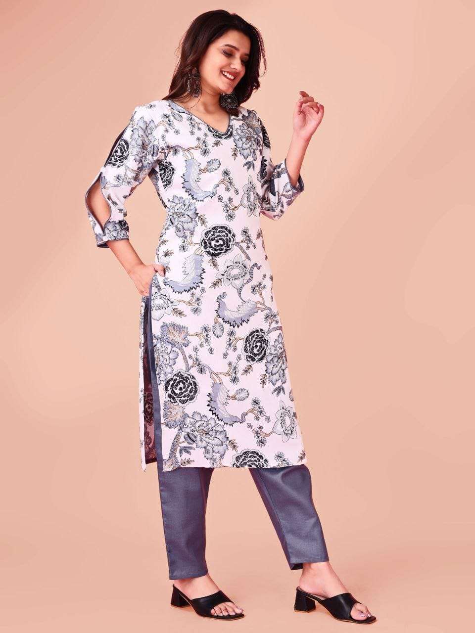 734 HIT COLOUR BY ASLIWHOLESALE DESIGNER PURE COTTON PRINTED KURTIS-00227