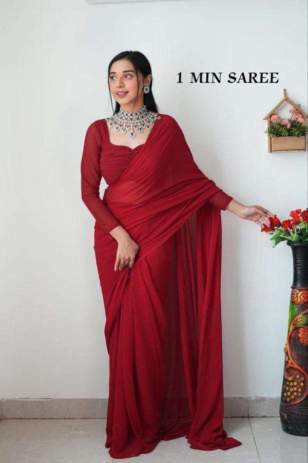764 HIT DESIGN BY ASLIWHOLESALE DESIGNER PURE GEORGETTE SAREES-00284