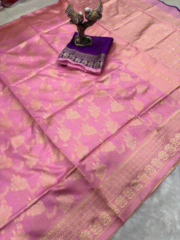 806 HIT DESIGN BY ASLIWHOLESALE DESIGNER PURE SOFT LICHI SILK SAREES-00284