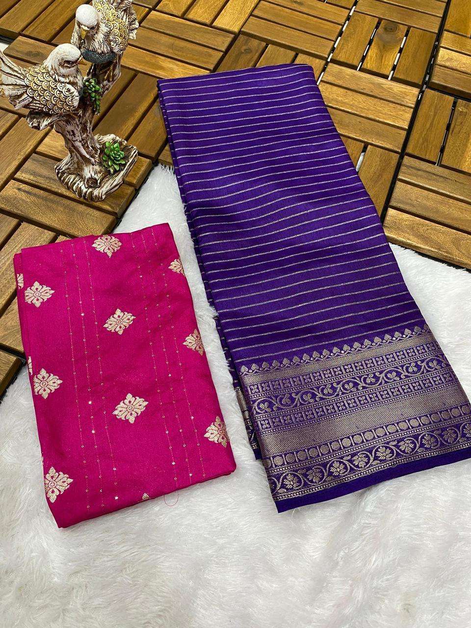 854 HIT DESIGNER BY ASLIWHOLESALE DESIGNER PURE DOLA SILK JACQUARD SAREES-00284