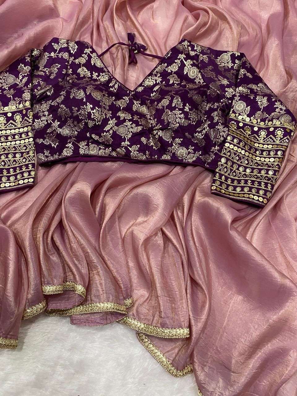 862 HIT DESIGN BY ASLIWHOLESALE DESIGNER PURE GOLD CRUSH SILK SAREES-00284