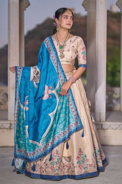 9021 COLOUR BY ASLIWHOELSALE DESIGNER PURE HEAVY SILK PRINTED LEHENGA-00135