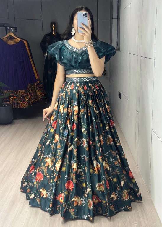 9044 COLOUR BY ASLIWHOLESALE DESIGNER PURE SATIN PRINTED LEHENGA-00135