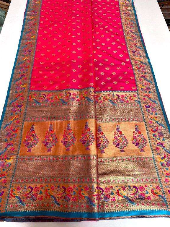 AANCHAL BY ASLIWHOLESALE DESIGNER PURE PAITHANI SILK PRINTED SAREES-00282