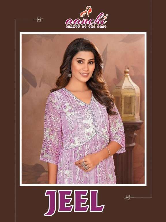 AANCHI JEEL PURE GEORGETTE PRINTED KURTIS-00286