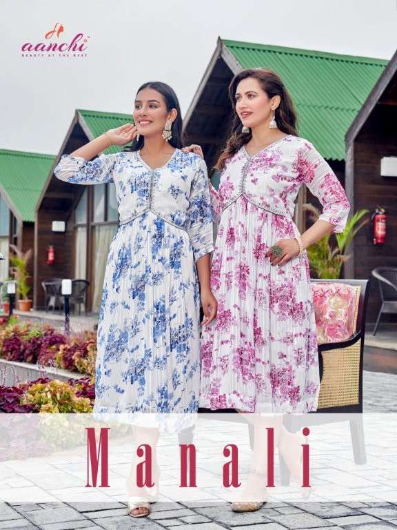 AANCHI MANALI PURE GEORGETTE PRINTED KURTIS-00286