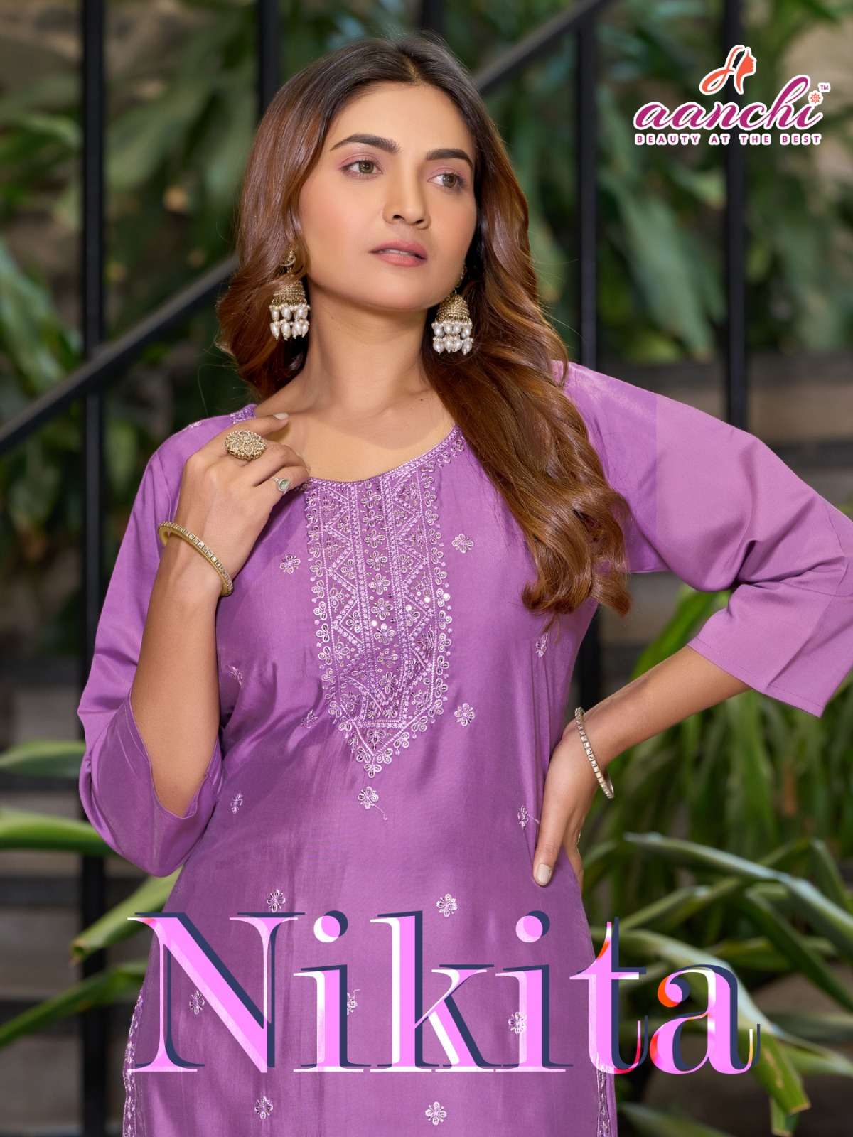 AANCHI NIKITA PURE ROMAN SILK KURTIS-00286