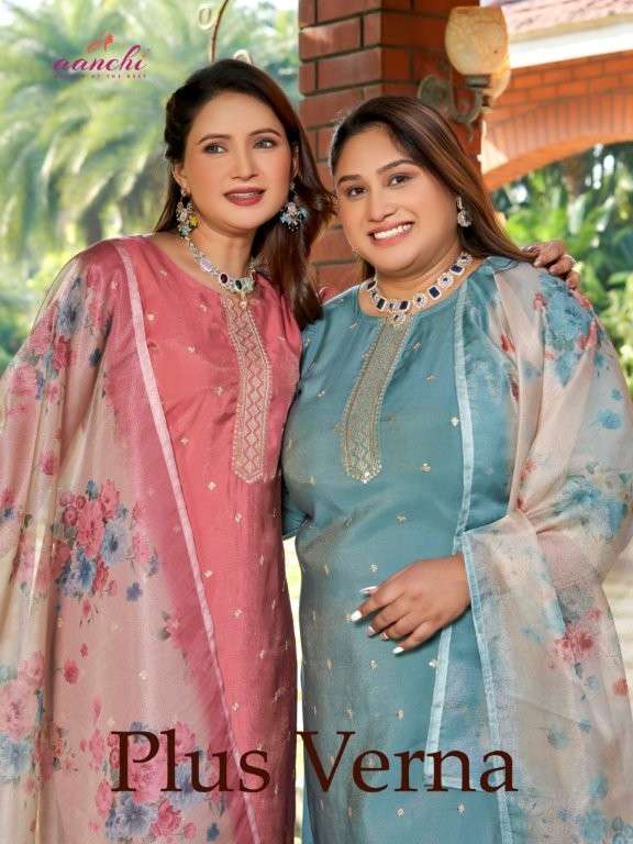 AANCHI PLUS VERNA 1001 TO 1004 SERIES PURE ROMAN SHIMMER FANCY DRESSES-00286