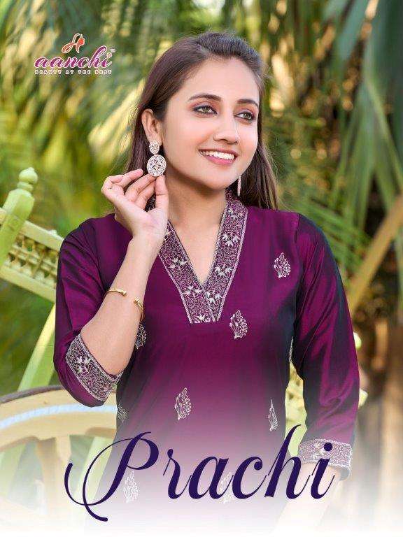 AANCHI PRACHI 1001 TO 1005 SERIES RANGILA SILK KURTIS-00286