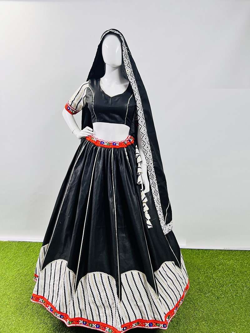 AAWIYA RAJWADI VOL-7 7037 SERIES  PURE COTTON SILK EMBROIDERY LEHENGAS-00060