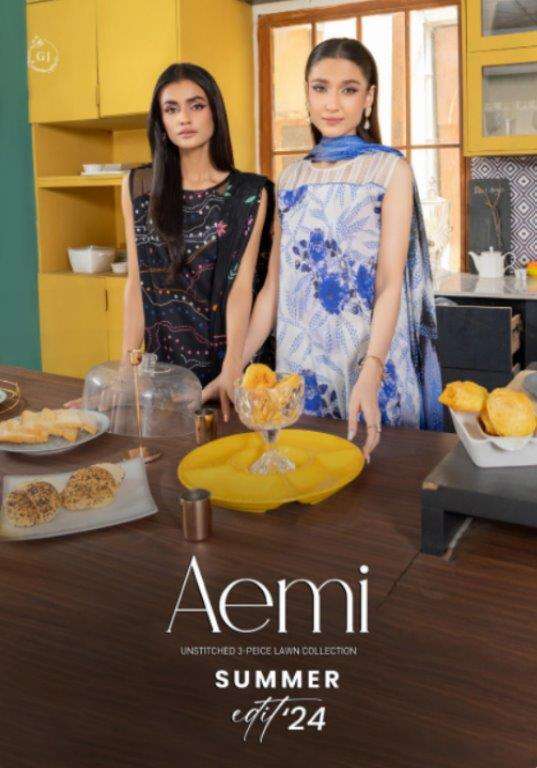 AEMI BY ASLIWHOLESALE DESIGNER PURE LAWN PRINTED DRESSES-00201