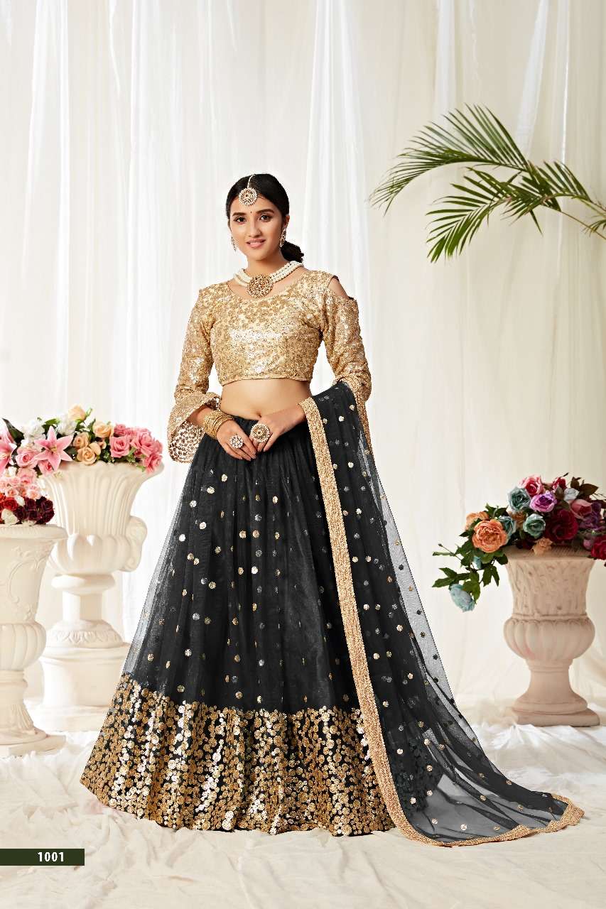 AGNIEKHA-1001 BY ASLIWHOLESALE DESIGNER PURE SOFT NET LEHENGAS-00060