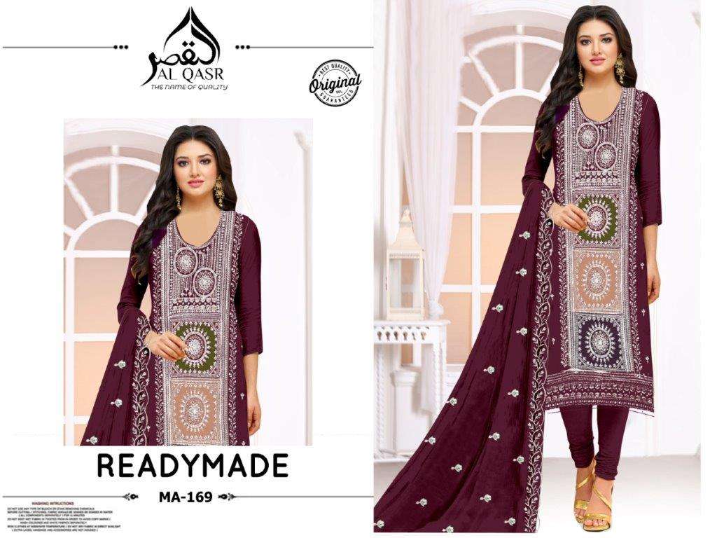 AL-QASR MA-169 PURE GEORGETTE EMBROIDERY PAKISTANI DRESSES-00245