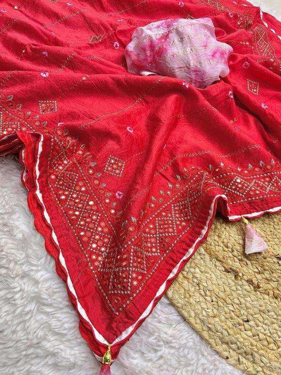 ALIA VOL-13 BY ASLIWHOLESALE DESIGNER PURE CHANDERI EMBROIDERY SAREES-00279