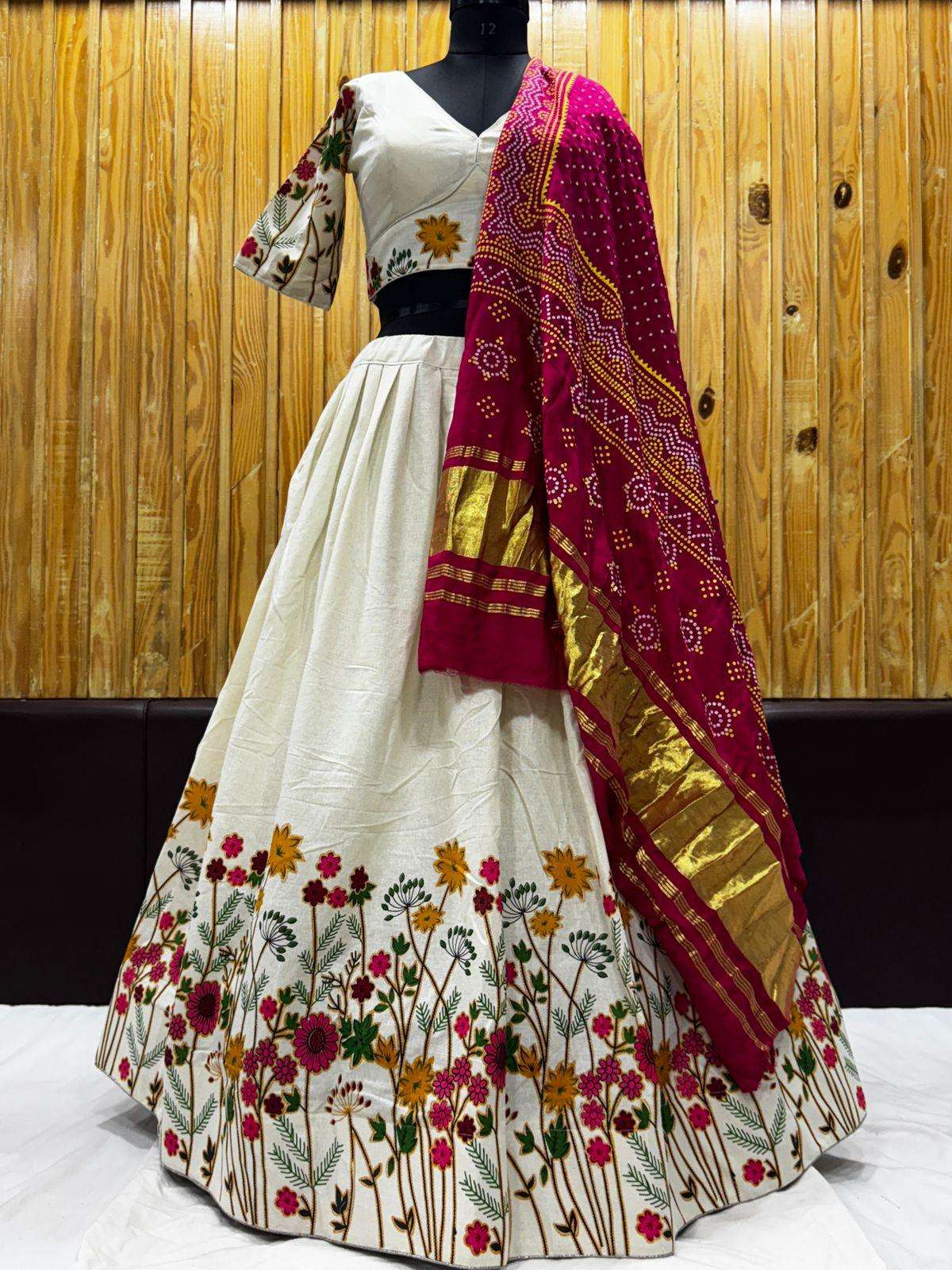 ALICE VOL-21 BY ASLIWHOLESALE DESIGNER PURE KORA SILK COTTON LEHENGAS-00090