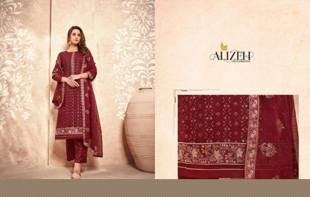 ALIZEH 2022 HIT DESIGN 2022-A TO 2022-E SERIES PURE GEORGETTE EMBROIDERY DRESSES-00001