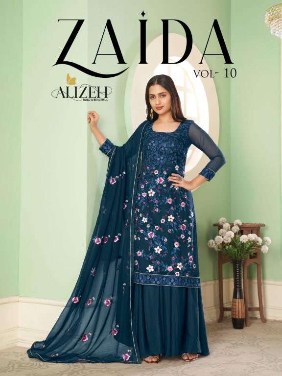 ALIZEH ZAIDA VOL-10 2048 TO 2050 SERIES PURE GEORGETTE EMBROIDERY PAKISTANI DRESSES-00001