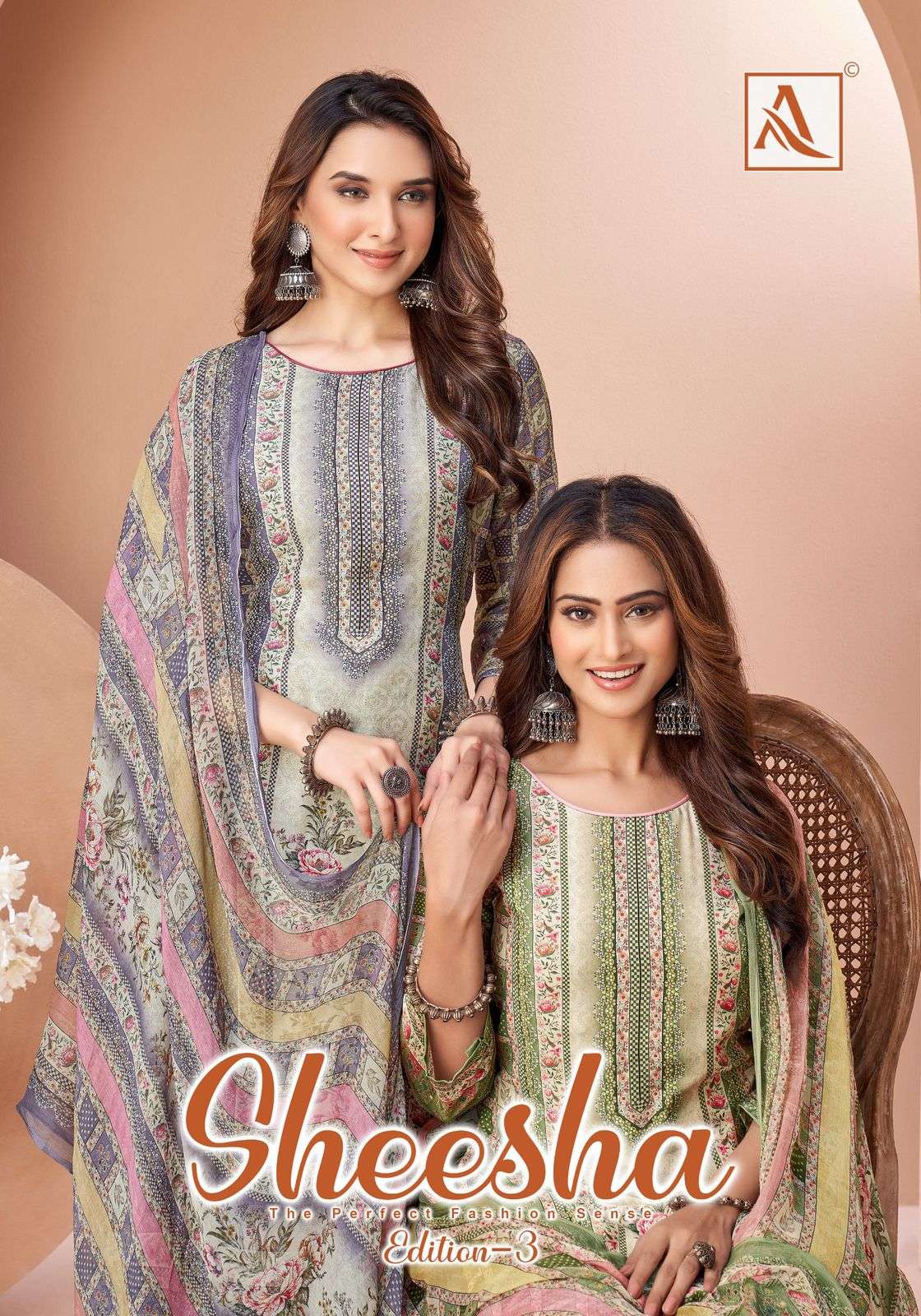 ALOK SUIT SHEESHA VOL-3 PURE VISCOSE MUSLIN PRINTED PAKISTANI DRESSES-00201
