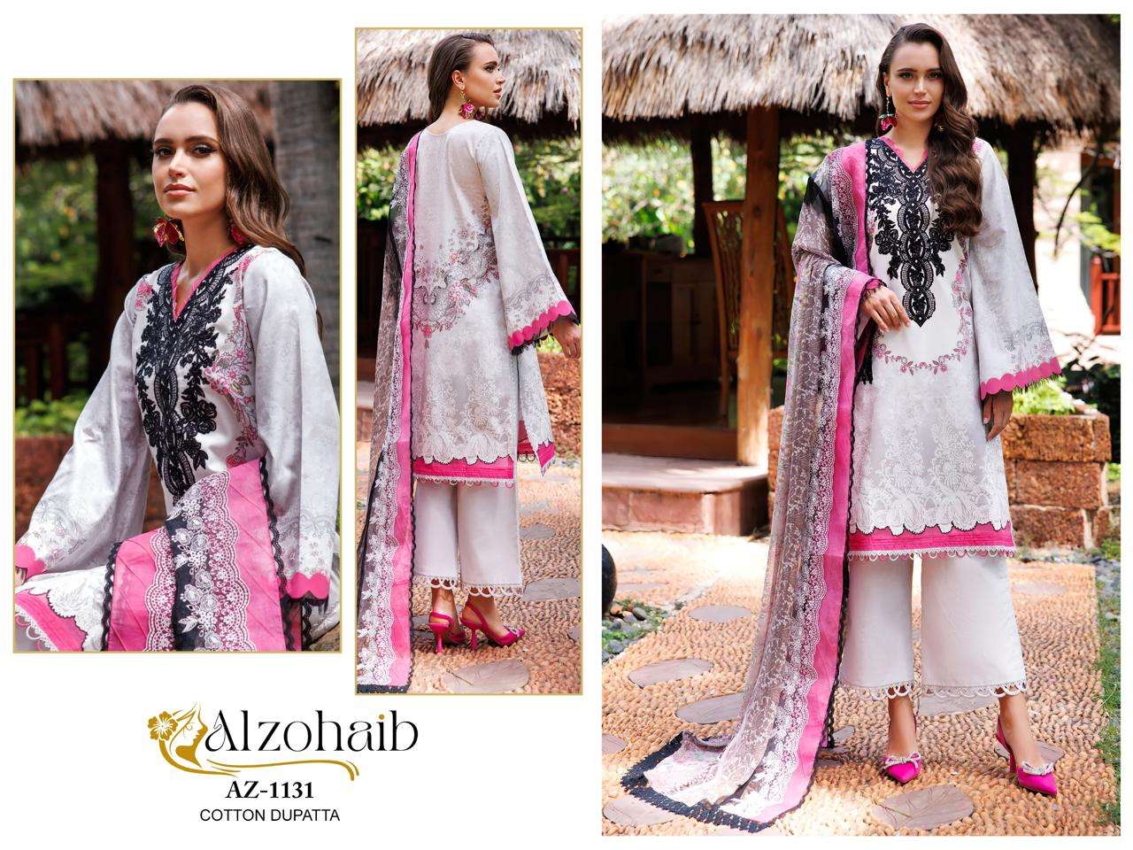 ALZOHAIB AZ-1131 COLOUR PURE COTTON PRINTED PAKISTANI DRESS-00071