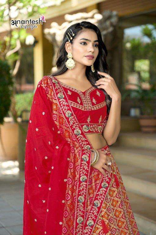 ANANTESH LIFESTYLE OCCASION VOL-13 5053 TO 5056 SERIES PURE COSMOS VISCOSE LEHENGAS-00137