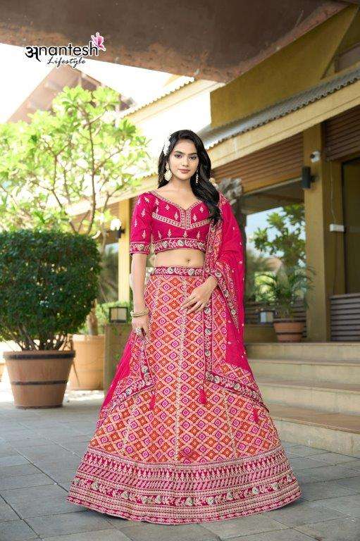 ANANTESH OCCASIONS VOL-11 5041 TO 5046 SERIES PURE VISCOSE SILK LEHENGAS-00028