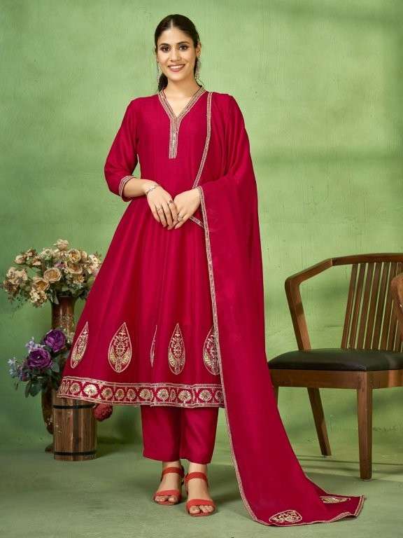 ANARKALI VOL-01 BY ASLIWHOLESALE DESIGNER PURE VICHITRA EMBROIDERY DRESSES-00014