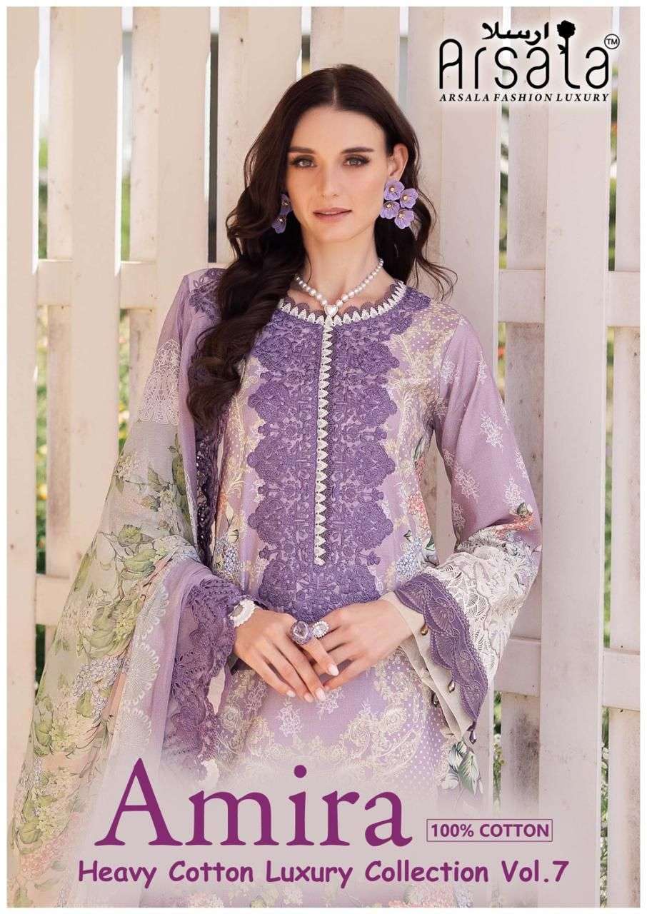 ARSALA AMIRA VOL-07 PURE LAWN COTTON PRINTED PAKISATNI DRESSES-00062