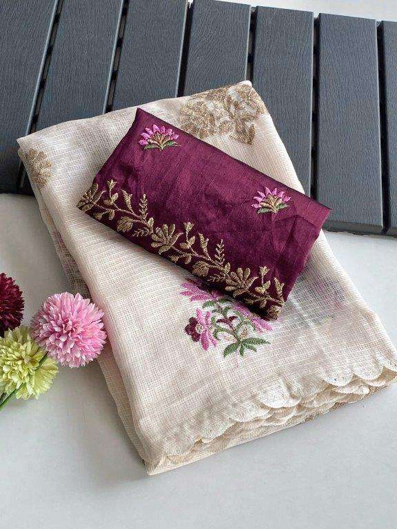 ASHA BY ASLIWHOLESALE DESIGNER PURE FANCY EMBROIDERY SAREES-00282