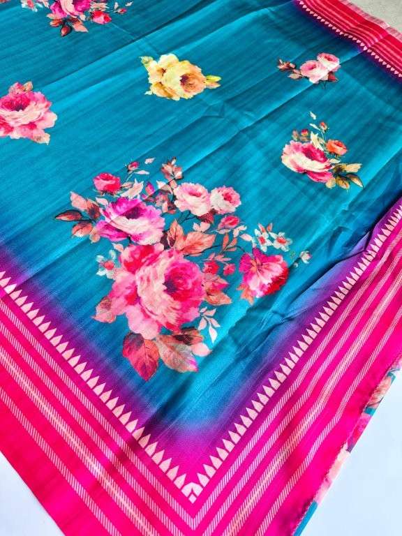 ASVI-FLORAL-BUTTA-5 BY ASLIWHOLESALE DESIGNER PURE TUSSAR SILK SAREES-00222