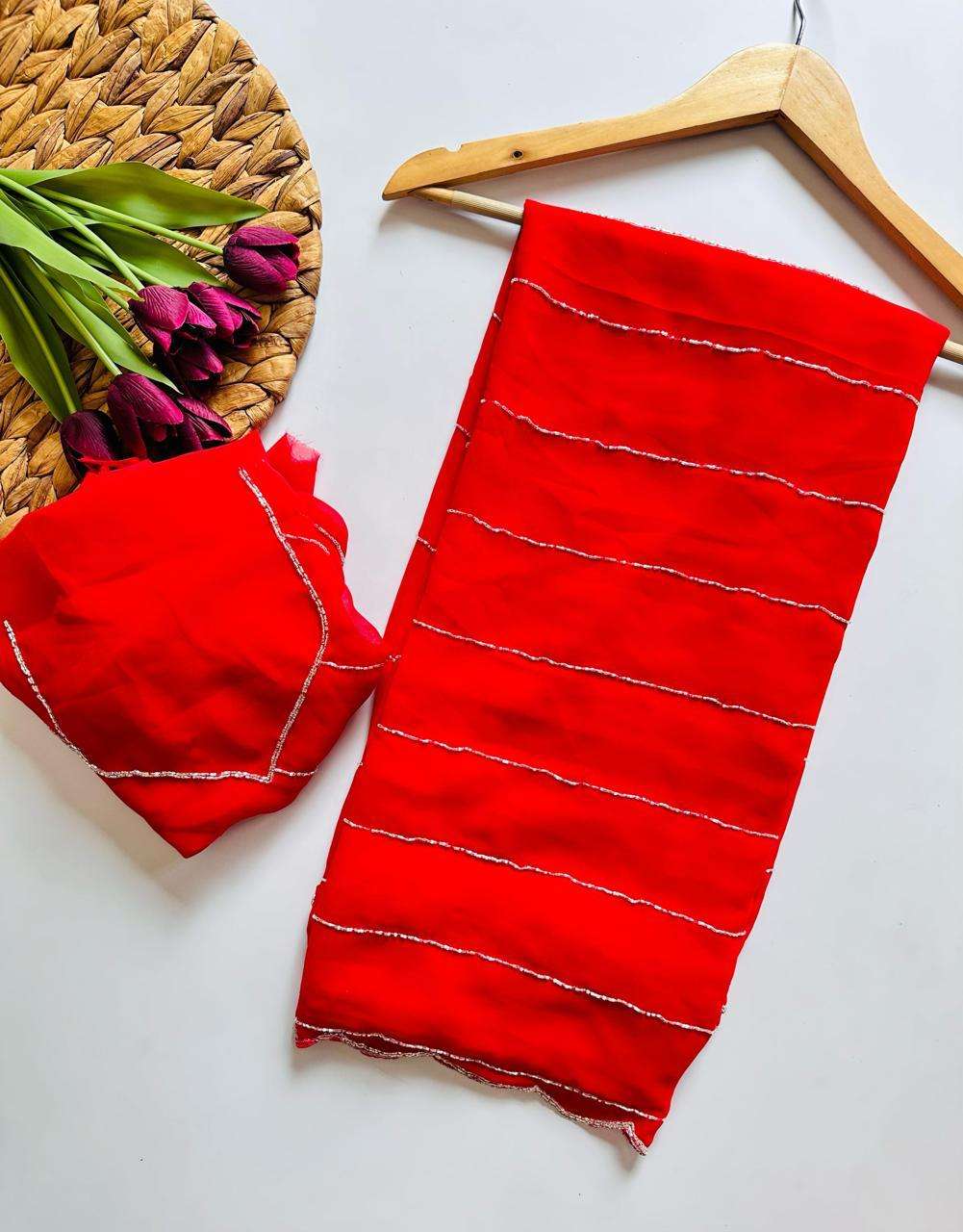 ASVI REET TULIPS-2 BY ASLIWHOLESALE DESIGNER PURE FAUX GEORGETTE SAREES-00256